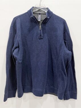 Polo Ralph Lauren Men’s Reversible Estate Rib Cotton Pullover Quarter Zip Large